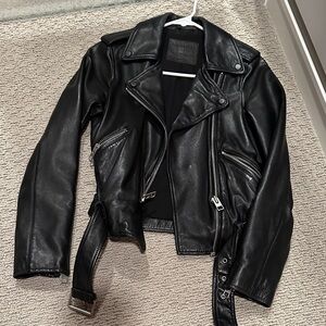All saints Black leather jacket